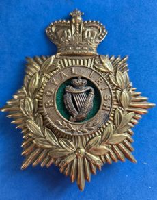Victorian Era Irish Regiment helmet plate
