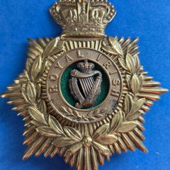 Victorian Era Irish Regiment helmet plate