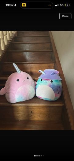 Squishmallows Bundle, Narwhal & Alien (Galaxy + Pink) Soft Plush Toys