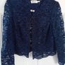 Uk 10 Eliza J 2 piece Navy Midi Dress and Lace Jacket Image 6