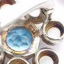 Vintage 925 Sterling Silver Moonstone Blue Topaz Earrings Image 5