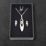 Vintage 925 Sterling Silver & Diamond Accents Set Image 2