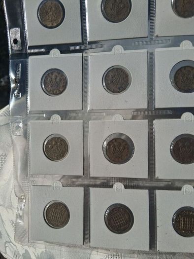 Full Set Of English Three Pence Coins(1937-1967)