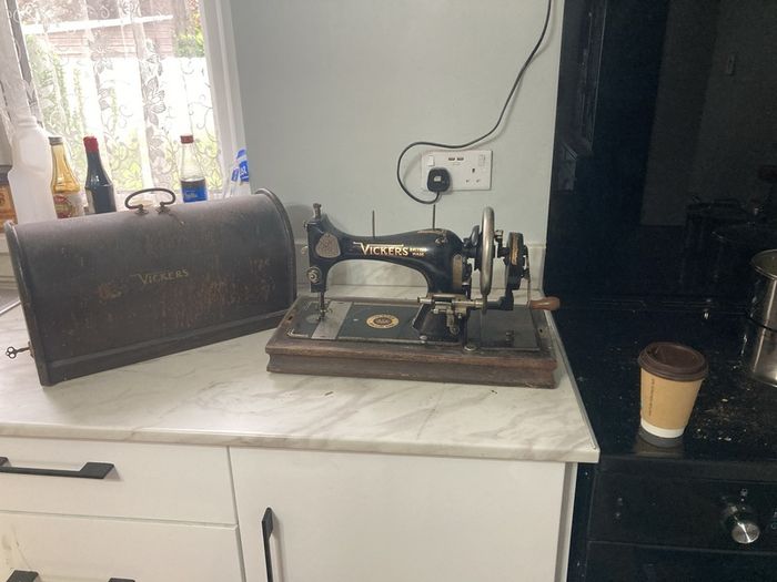 Antique Vickers singer sewing machine
