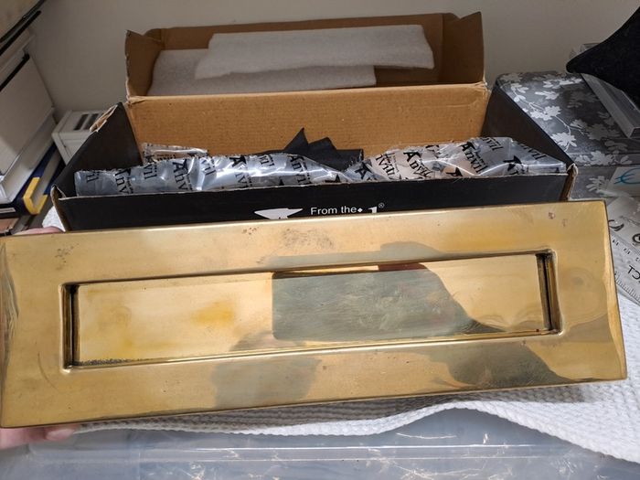 From The Anvil Polished Brass Traditional Letterbox Model 46549