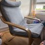 IKEA POANG armchair and foot stool Image 2