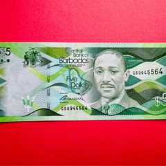 Barbados   5. DOLLARS .  2013 . Pick  74a  . ( Uncirculated )