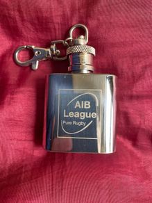 AIB League Pure Rugby Keyring Hip Flask
