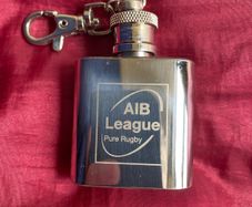 AIB League Pure Rugby Keyring Hip Flask
