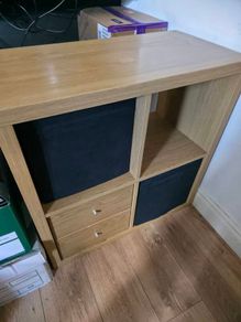 Ikea kallax cube storage 2x2 with drawers