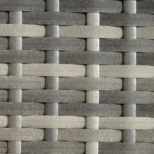 Rattan Side Table, Outdoor Coffee Table with Plastic Board Under the Full Woven Table Top for Patio, Garden, Balcony, Mixed Grey