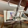 Stylish Italian Style Repro Chrome Space Age MCM Table Lamp Image 3