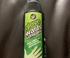 Football glove glu glove wash and prepare