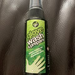 Football glove glu glove wash and prepare