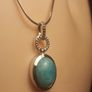 Lovely Quality Amazonite Pendant and Chain Image 3