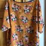 Marks and spencers Ladies floral orange blouse top size 20 includes Postage Image 2