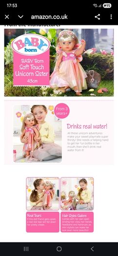 Baby born unicorn big sister
