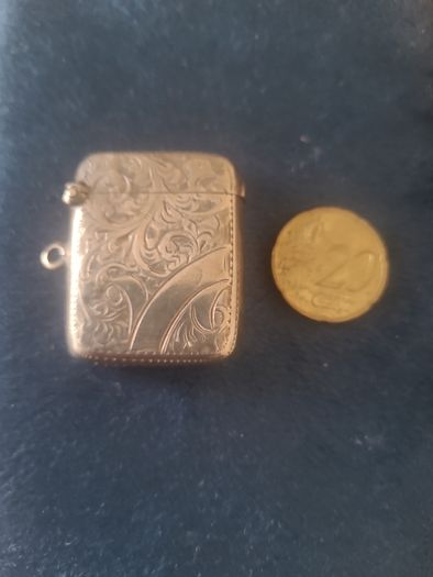 Antique silver Vesta Case