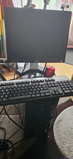 Computer, monitor, keyboard mouse