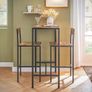 Industrial Style Table and 2 Bar Chairs Set Bar Table + Bar Stools Standing Tab Image 4