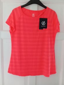 Womens Dare2B Quick Dry TShirt - Size 12 - Fiery Coral - BNWT RRP 30
