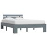 Bed Frame Grey Solid Pine Wood 140x200 cm Image 2