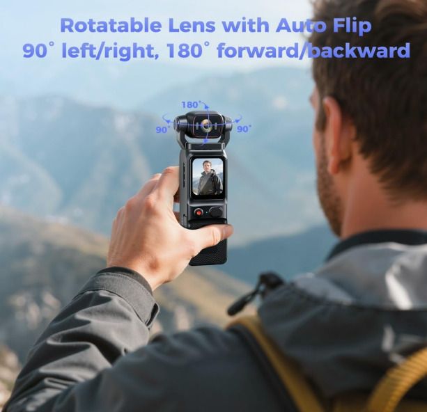 Mini Vlogging Camera, 4K Stabilizer Gimble