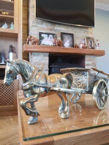 brass horse with the carriage