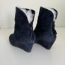 Navy Suade Carl Scarpa Wedge Boots Image 5