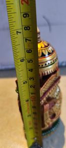 Hand-Painted Kadam Wood Elephant Figurine Indian Folk Art Decor