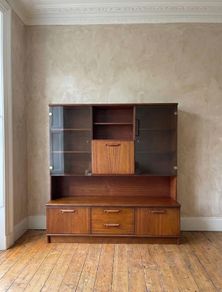 Mid Century Teak Display Cabinet / Wall Unit / Bar / Storage