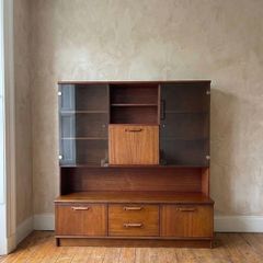 Mid Century Teak Display Cabinet / Wall Unit / Bar / Storage