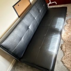 faux leather sofa bed