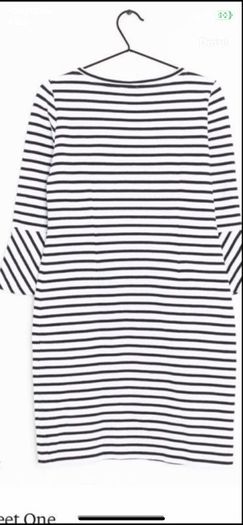 dress striped cream & navy dress size 12 street one brand