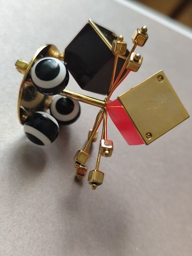 Surrealist Art Brooch Atomic Style