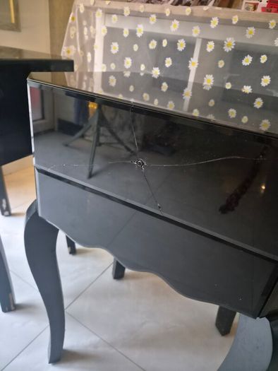 Black Glass Bedside Locker + Matching Upcycling Project FREE