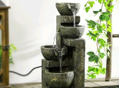 Garden waterfall fountain