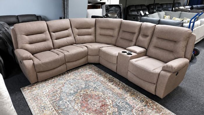 New Ashford Truffle Micro Fabric Recliner Sofa