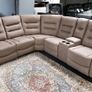 New Ashford Truffle Micro Fabric Recliner Sofa Image 2