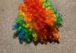 Rainbow curly wig for dress up