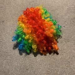 Rainbow curly wig for dress up
