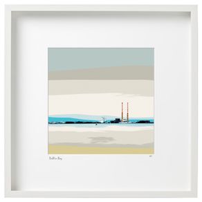 Calming day at Dublin Bay, XL framed print by artist Helen Mathews
