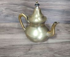 vintage moroccon brass tea pot