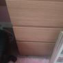 Leather chair and table with drawers Image 4
