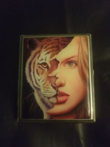 PRICE DROP Jean Claude Cigarette Case Tiger Woman