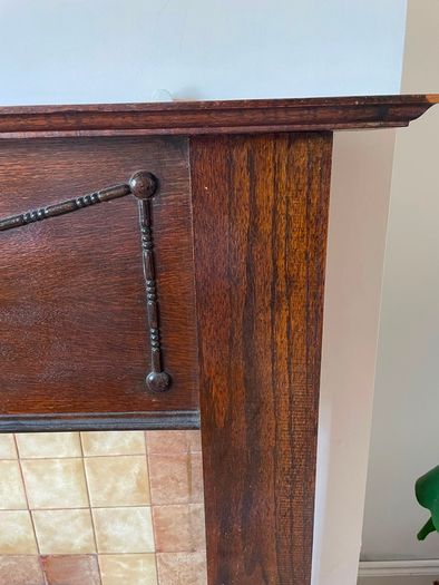 Solid oak fireplace surround