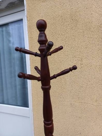 Vintage Mahogany Barley Twist Coat Hanger