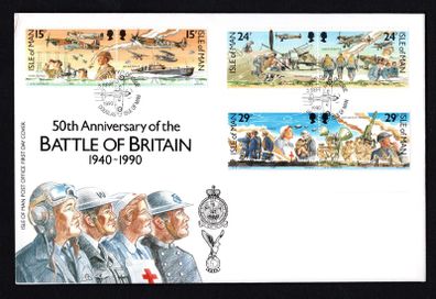 1992 Isle of Man The 50th Anniversary of the British Parachute Troops Commemorative Stamps Addressed First Day Cover (FDC)