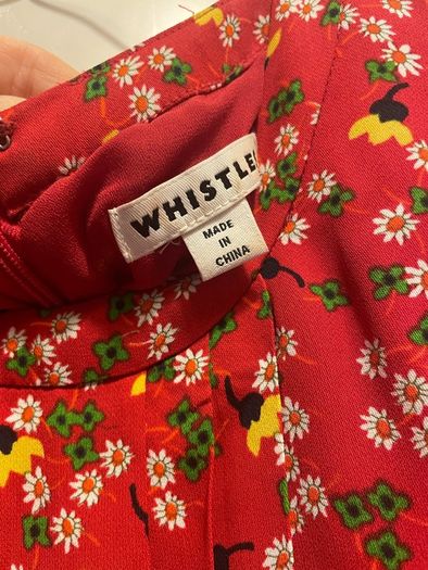 Whistles floral red dress