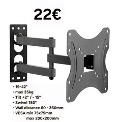 TV Wall Mount Bracket Arm Tilt Swivel 19-42"